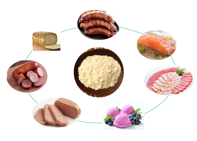 تطبيق دقيق الصويا منزوع الدهن